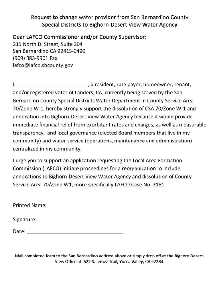 LAFCO petition.